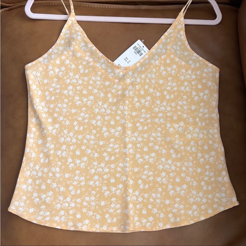 A&F- Yellow Floral Tank